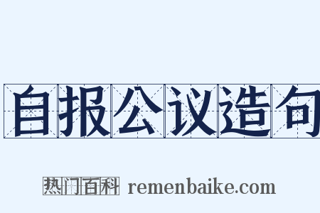 自报公议造句是什么意思的图片